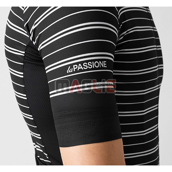 Maglia La Passione Manica Corta 2019 Stripe Nero - Clicca l'immagine per chiudere